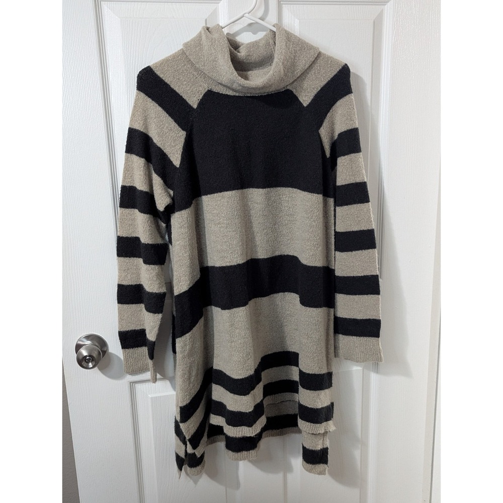 Umgee Knit Tunic Sweater Dress Women's Size Medium Brown Black
